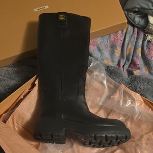 Lug-Sole Mid-Calf Boots